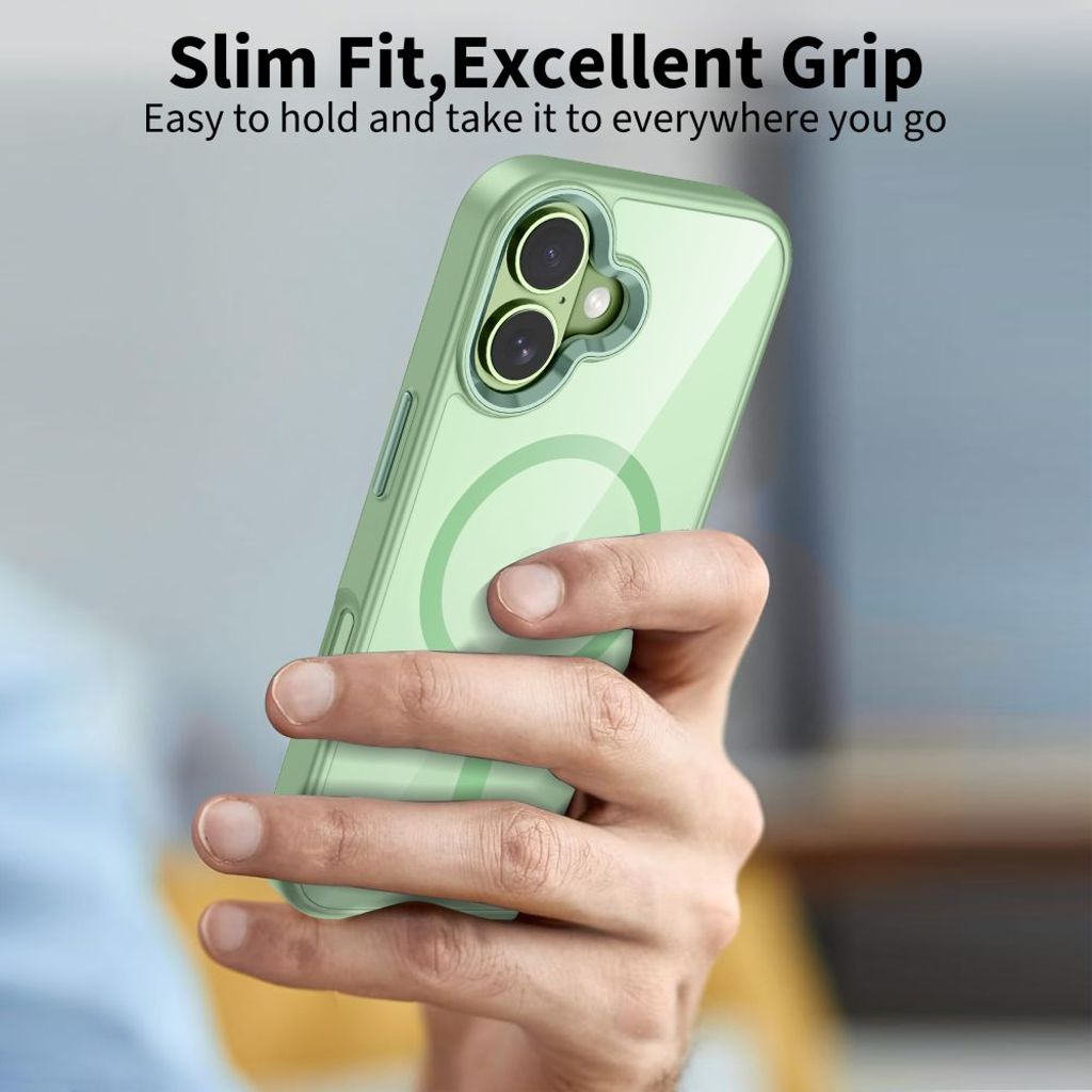 Tech-Protect MagMat MagSafe Kuori iPhone 17 - Läpinäkyvä Vihreä