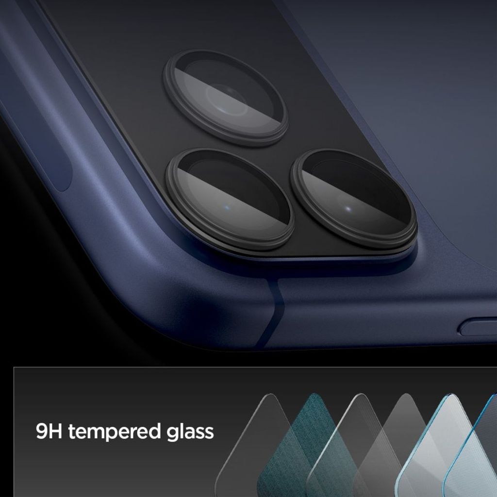 Spigen Optik Pro XL iPhone 17 Pro Linsebeskyttelse Hærdet Glas - Sort