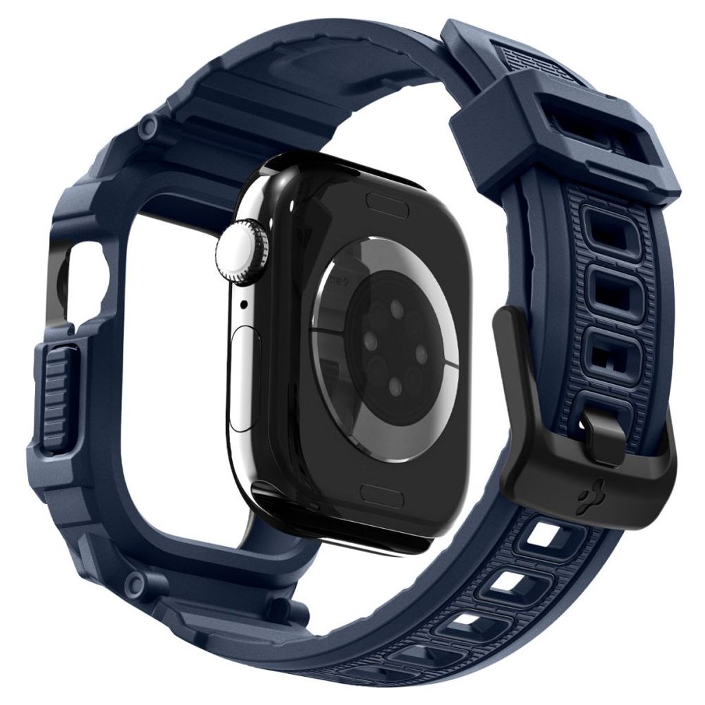 Spigen Rugged Armor Pro Kellonranneke Apple Watch 42mm - Tummansininen