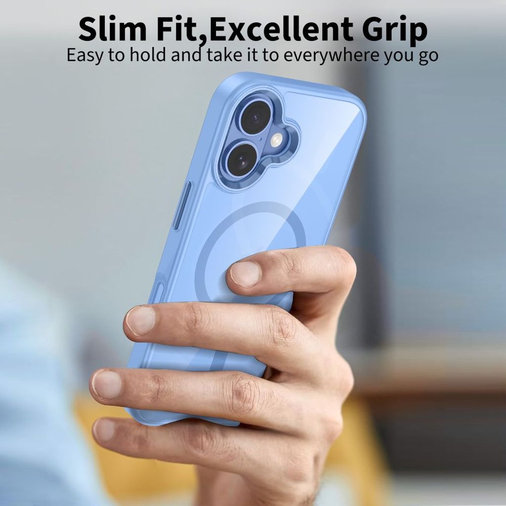 Tech-Protect MagMat MagSafe Cover til iPhone 17 - Gennemsigtig Blå