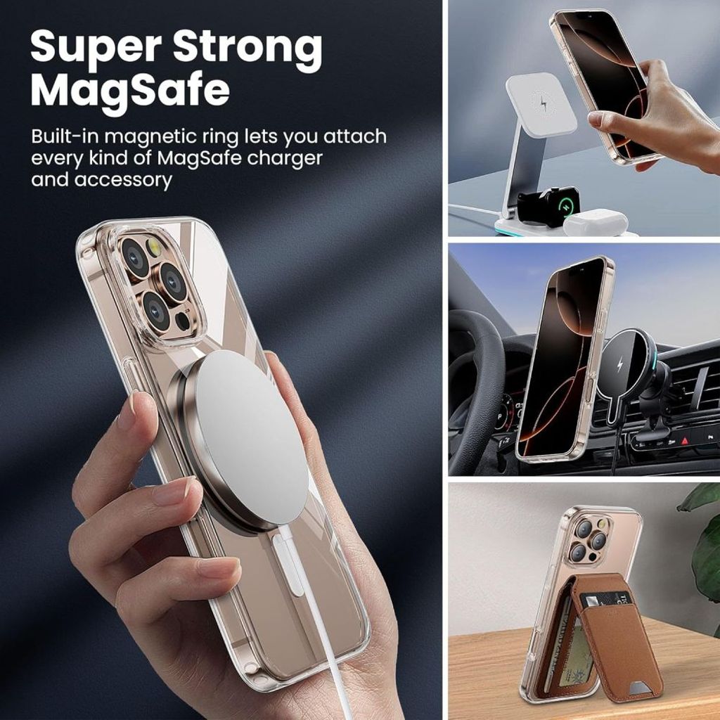 Tech-Protect TP Flex MagSafe Cover til iPhone 16 Pro Max - Gennemsigtig