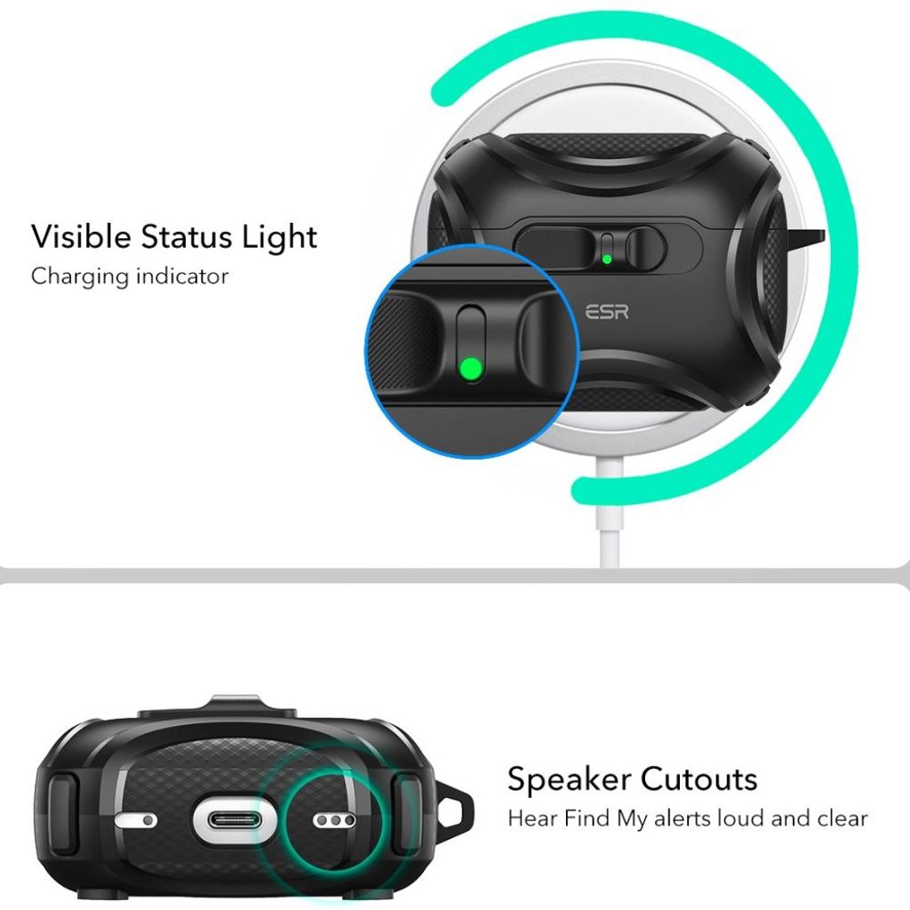 ESR Cyber FlickLock MagSafe Skal till AirPods Pro 3 - Svart