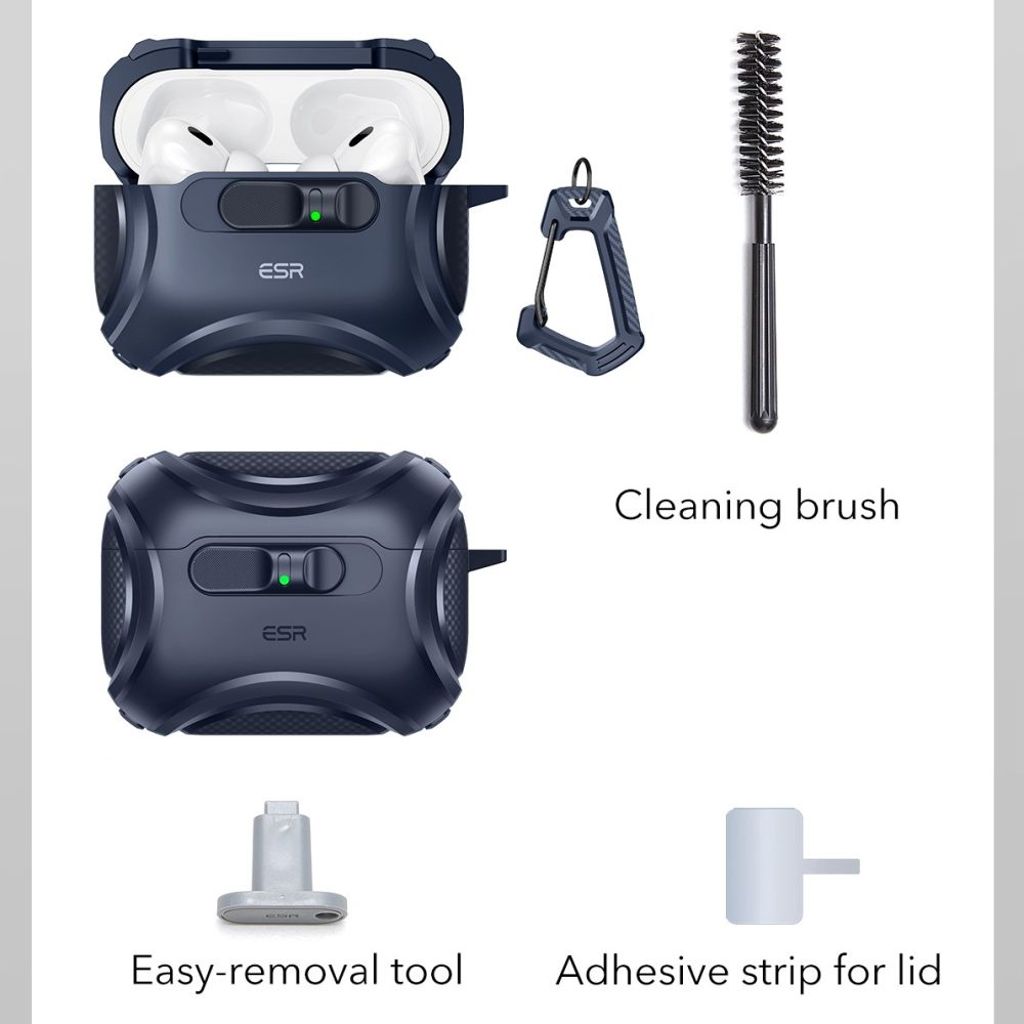 ESR Cyber FlickLock MagSafe Skal till AirPods Pro 3 - Mörkblå