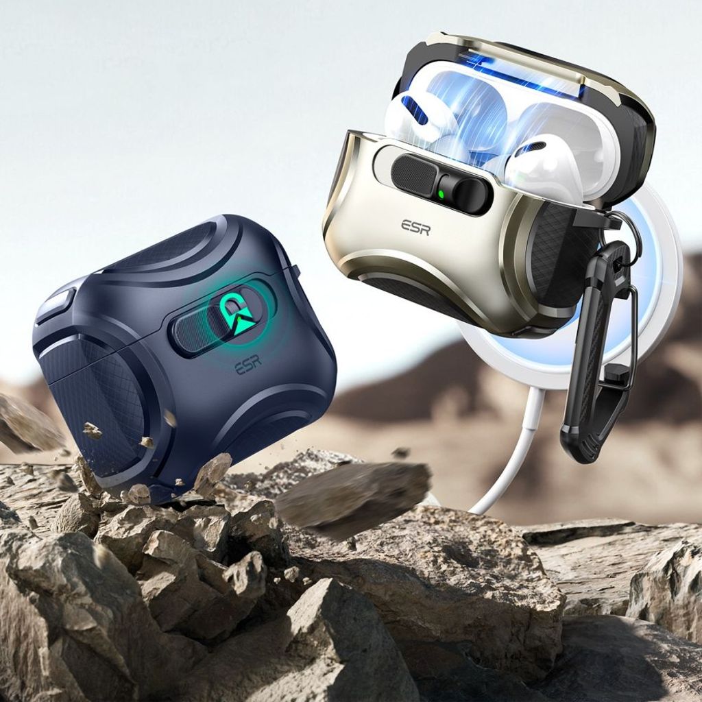 ESR Cyber FlickLock MagSafe Skal till AirPods Pro 3 - Mörkblå