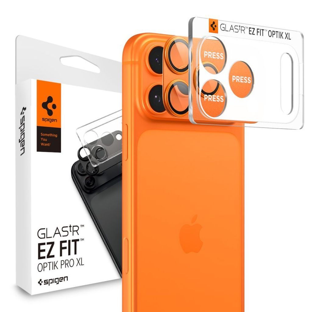 Spigen iPhone 17 Pro Max Linsebeskyttelse Optik Pro XL - Orange