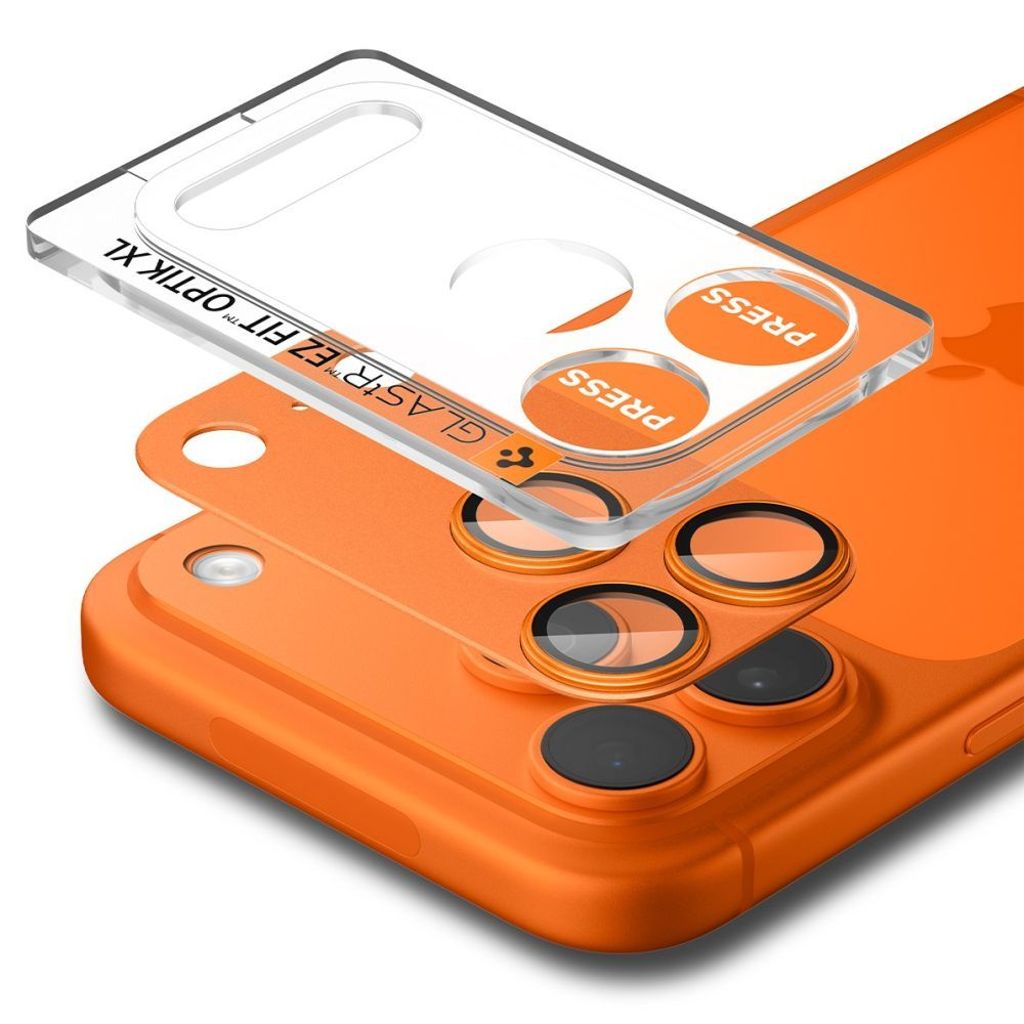Spigen iPhone 17 Pro Max Linsebeskyttelse Optik Pro XL - Orange