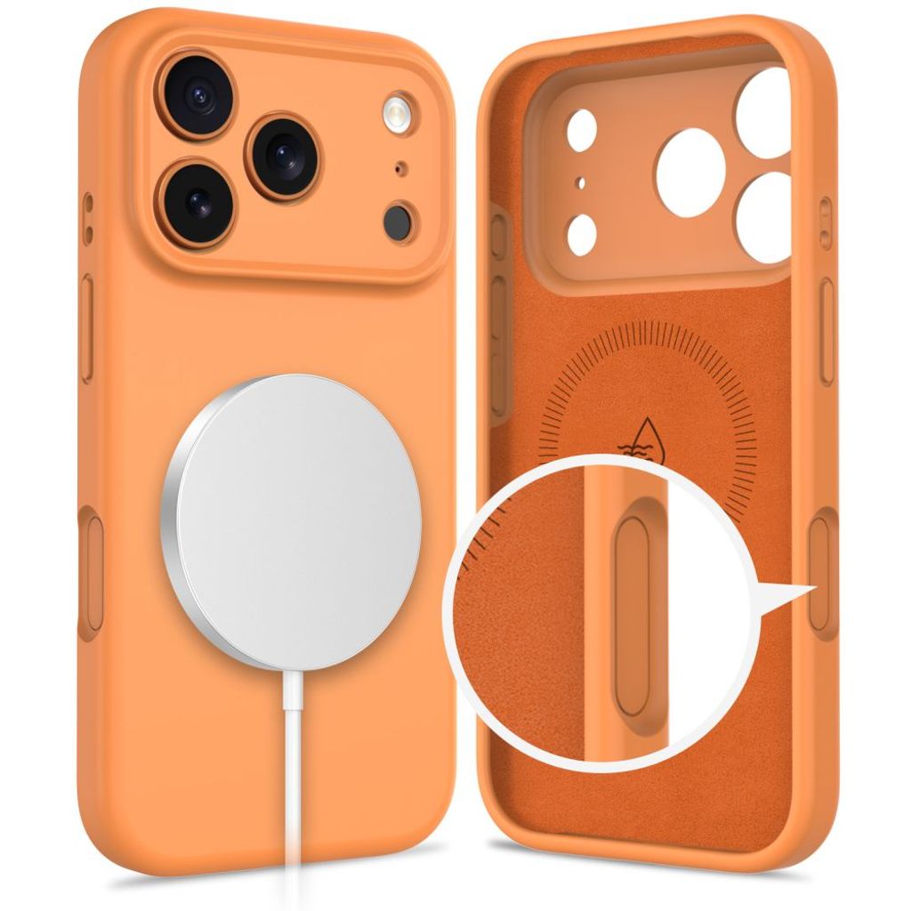 Tech-Protect Silicone MagSafe Cover til iPhone 17 Pro - Orange