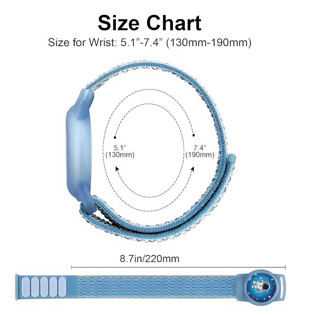 Tech-Protect Apple AirTag 1/2 -nailonranneke - sininen