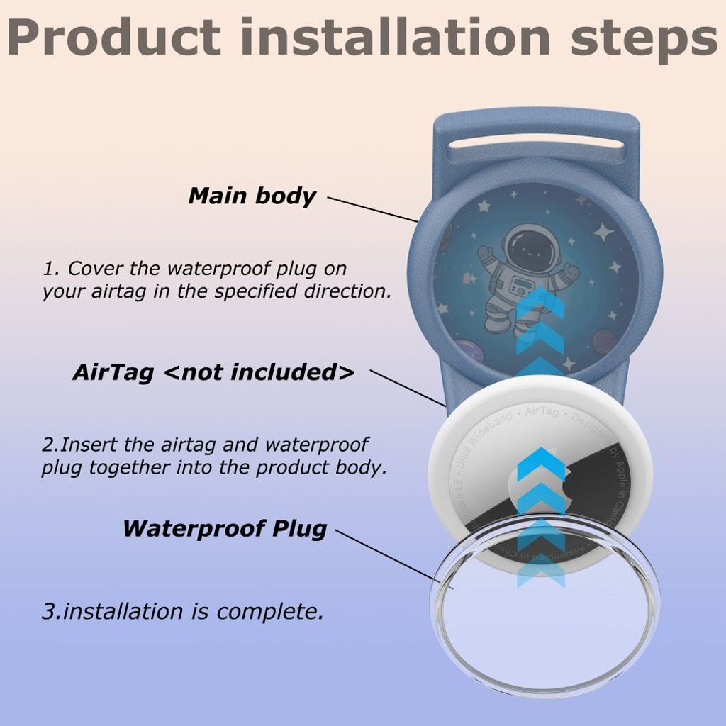 Tech-Protect Apple AirTag 1/2 -nailonranneke - sininen