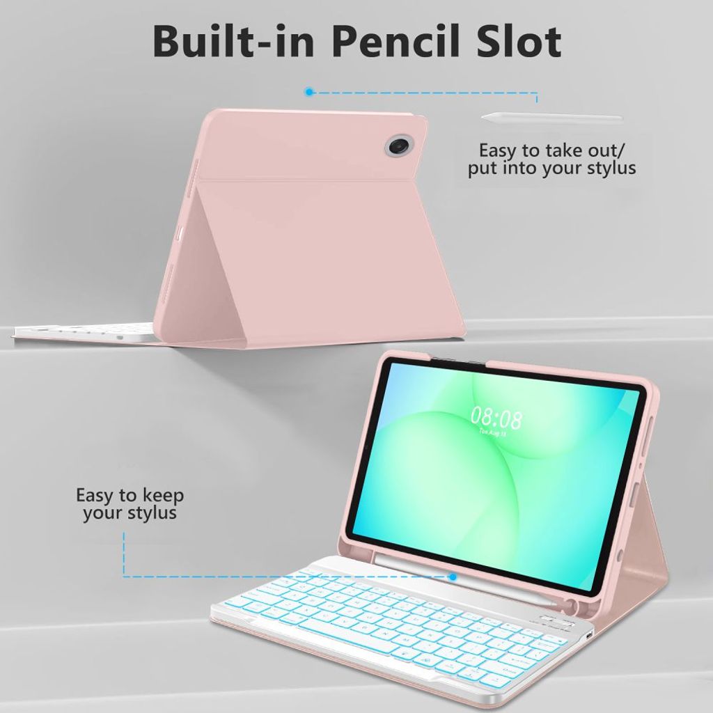 Tech-Protect SC Pen Fodral till Samsung Galaxy Tab A9/A11 - Rosa