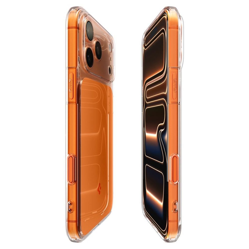 Spigen Thin Fit MagSafe Cover til iPhone 17 Pro Max - Transparent Orange