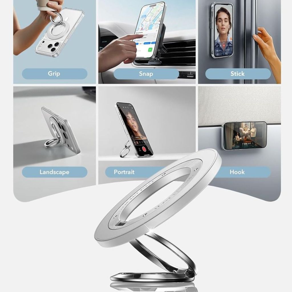 ESR HaloLock MagSafe ringhållare för mobiltelefon – vit