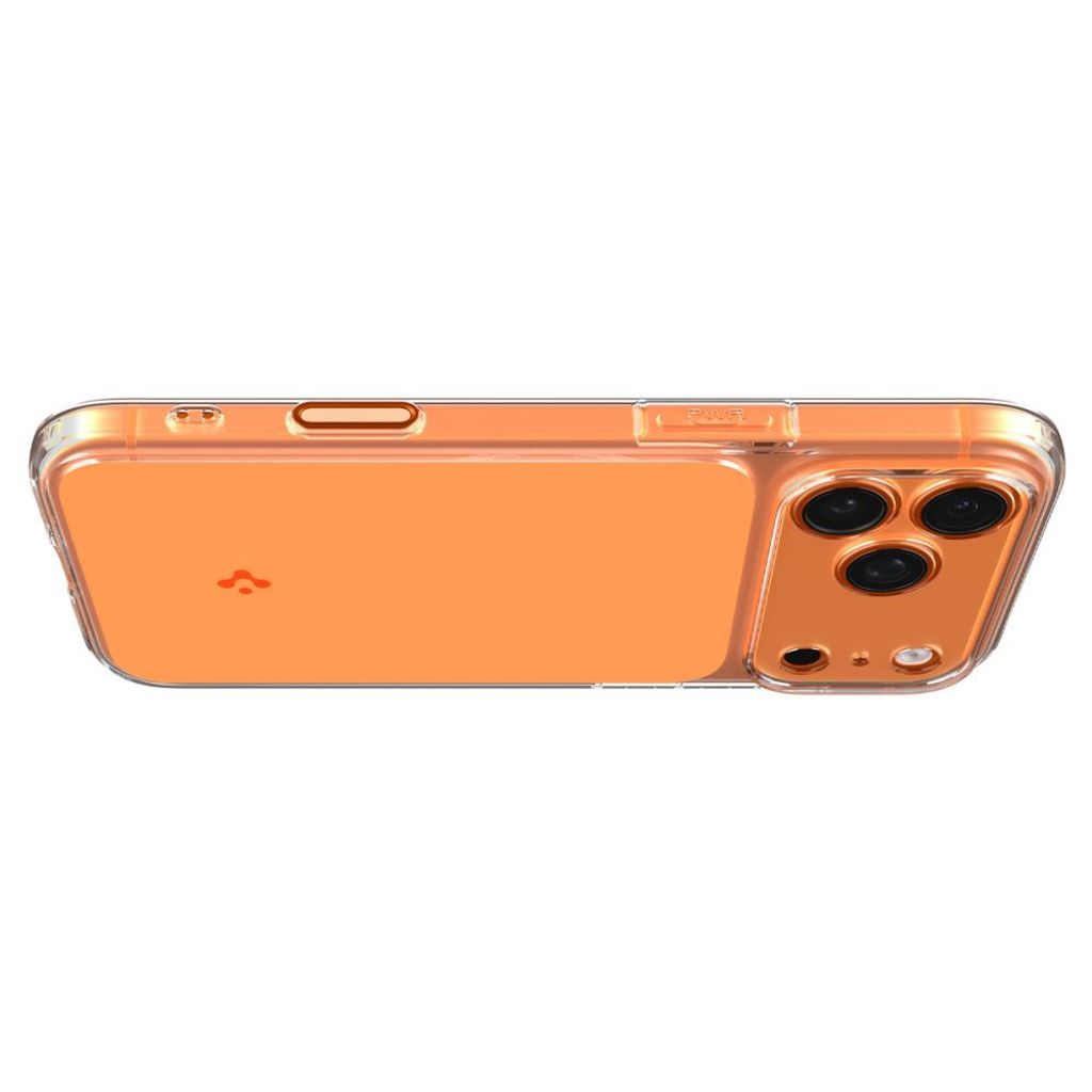 Spigen Thin Fit MagSafe Cover til iPhone 17 Pro - Transparent Orange