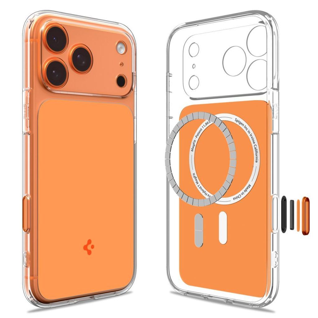 Spigen Thin Fit MagSafe Cover til iPhone 17 Pro - Transparent Orange
