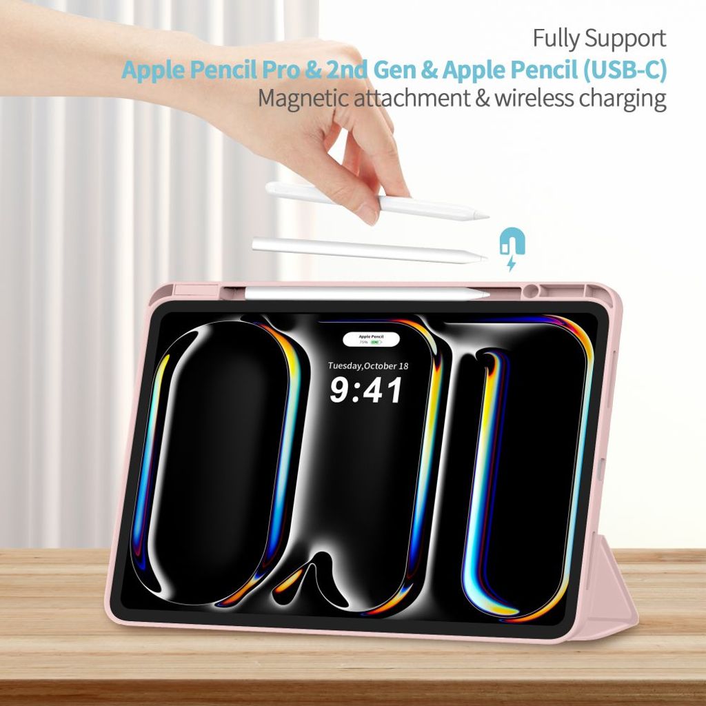 Tech-Protect SC Pen Kotelo iPad Pro 13" 2024-2025 - Vaaleanpunainen