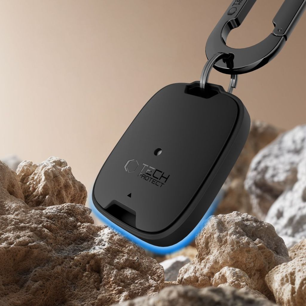 Tech-Protect Velar Apple AirTag 1/2 -kuori avaimenperällä - musta