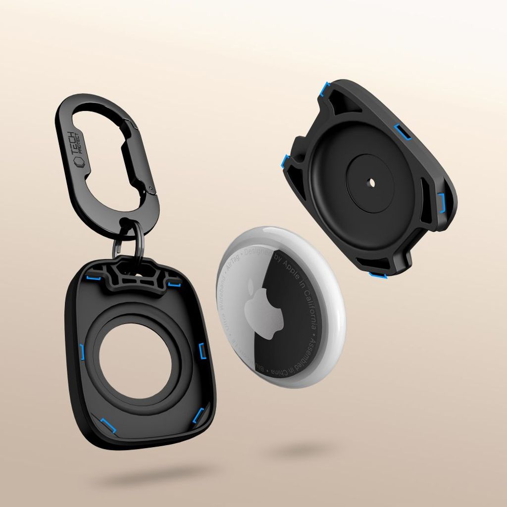 Tech-Protect Velar Apple AirTag 1/2 -kuori avaimenperällä - musta