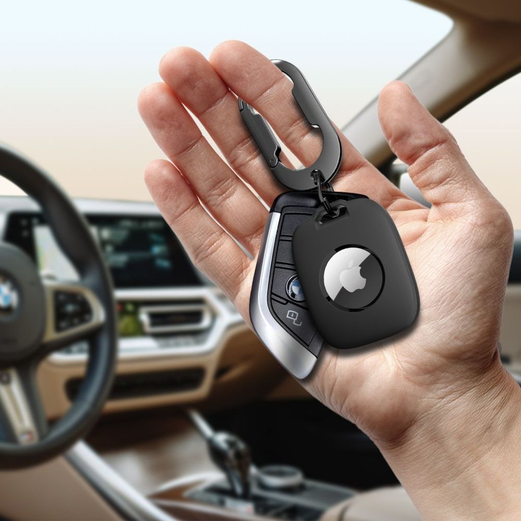 Tech-Protect Velar Apple AirTag 1/2 -kuori avaimenperällä - musta