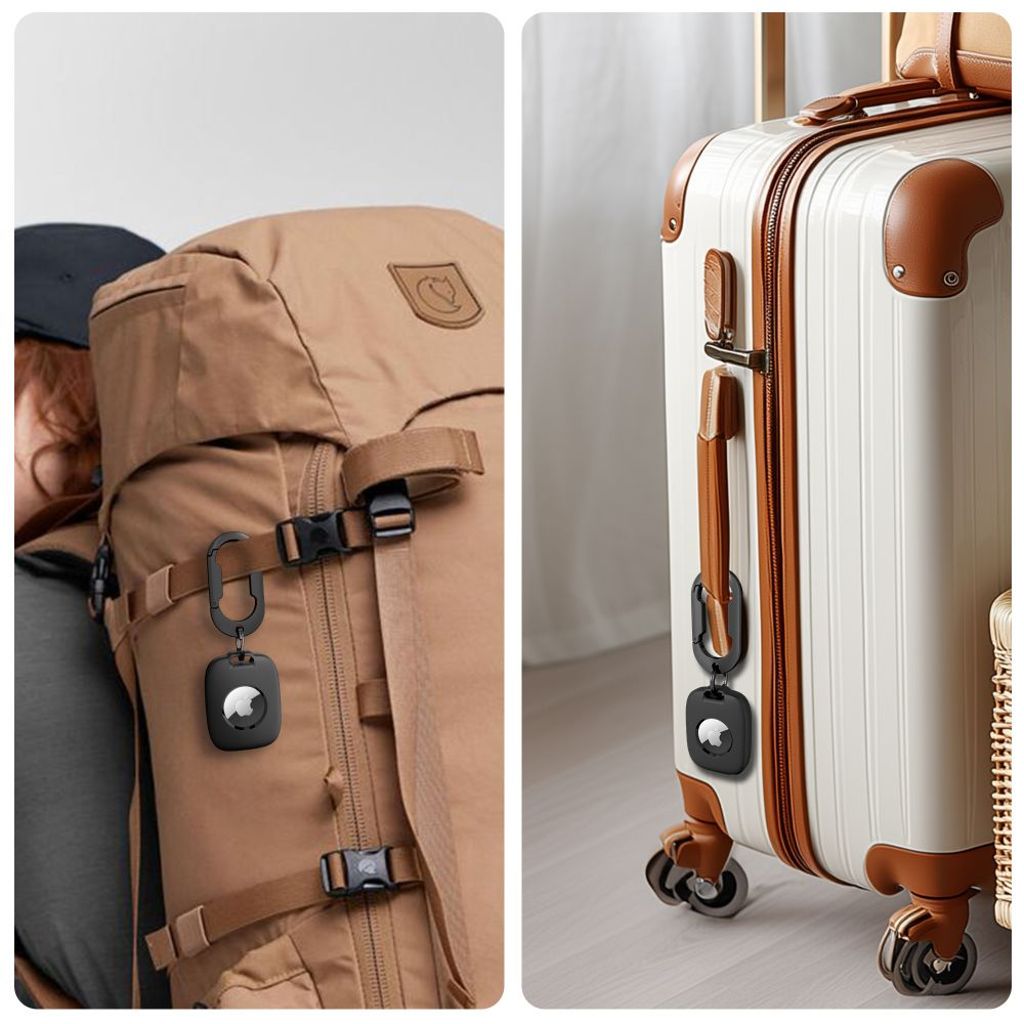 Tech-Protect Velar Apple AirTag 1/2 -kuori avaimenperällä - musta