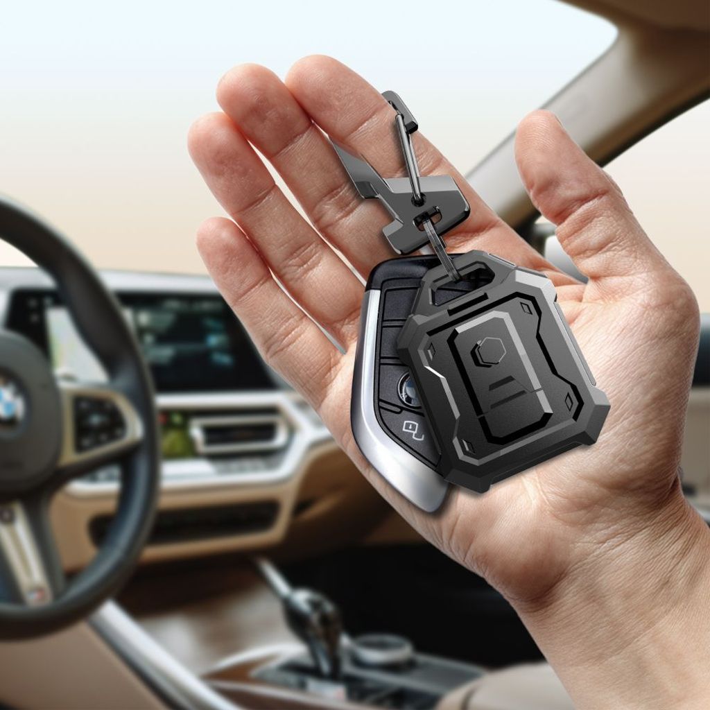 Tech-Protect Kevlar Pro Kuori Apple AirTag 1/2 - Musta