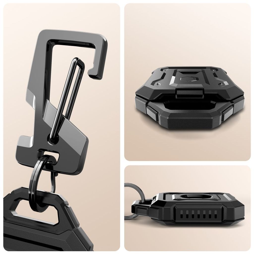 Tech-Protect Kevlar Pro Kuori Apple AirTag 1/2 - Musta