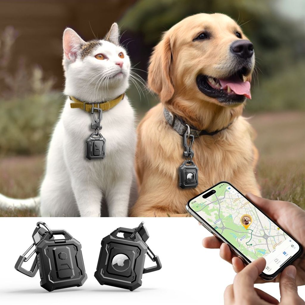 Tech-Protect Kevlar Pro Kuori Apple AirTag 1/2 - Musta