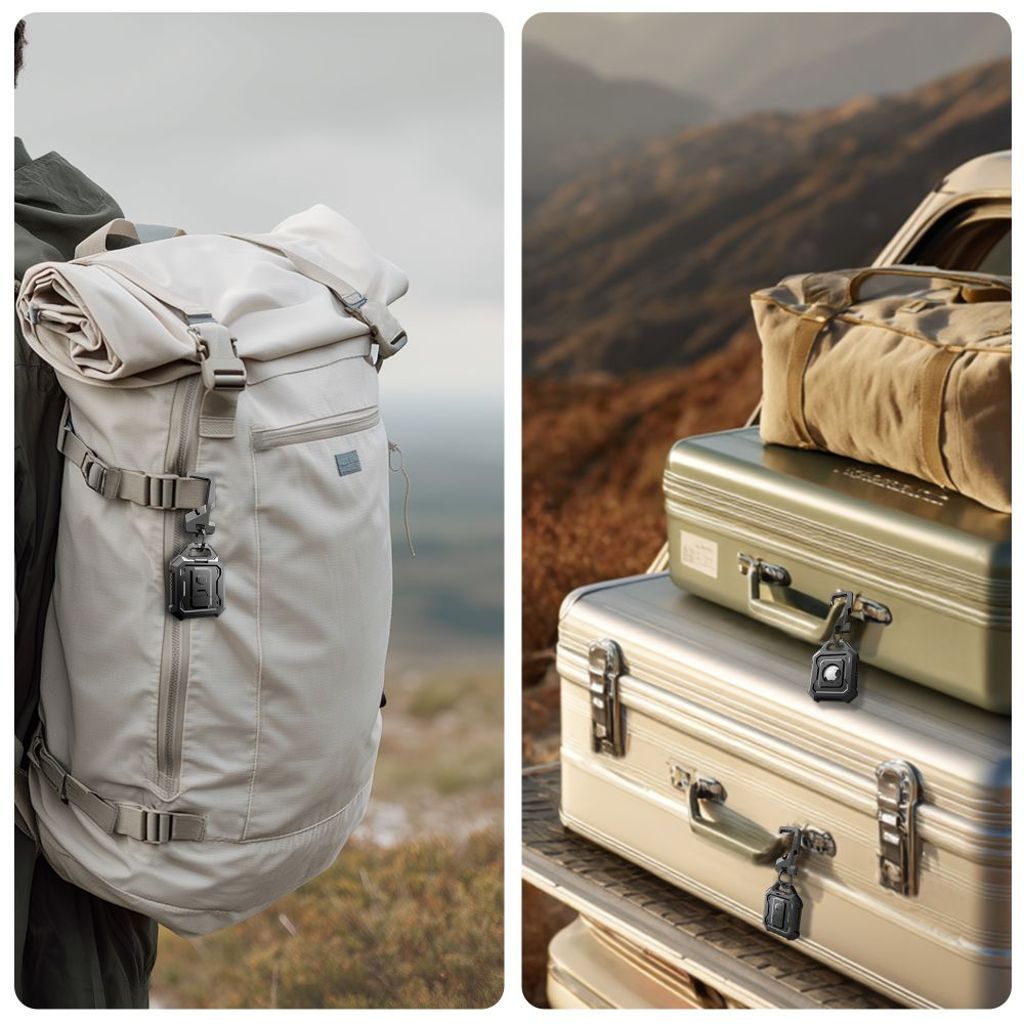 Tech-Protect Kevlar Pro Kuori Apple AirTag 1/2 - Musta