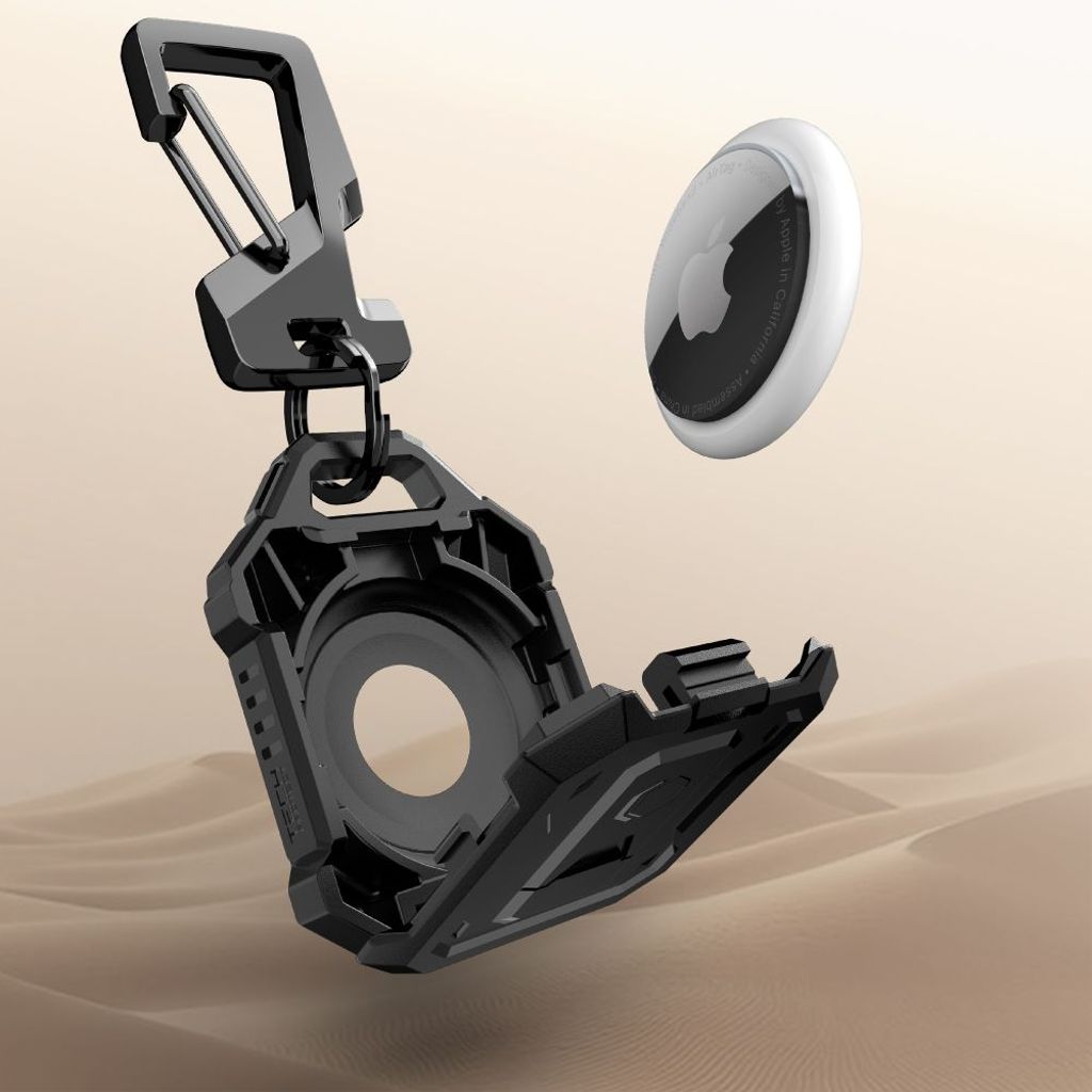 Tech-Protect Kevlar Pro Kuori Apple AirTag 1/2 - Musta