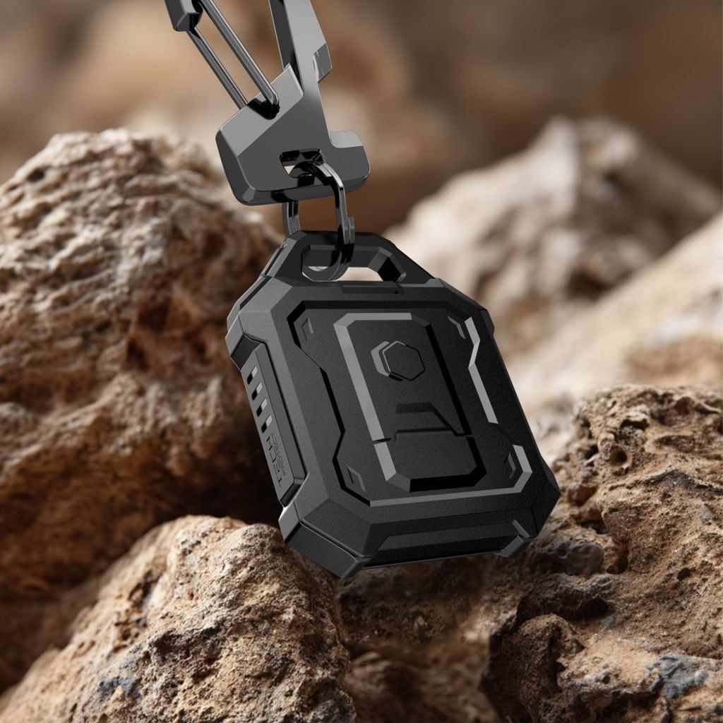 Tech-Protect Kevlar Pro Kuori Apple AirTag 1/2 - Musta