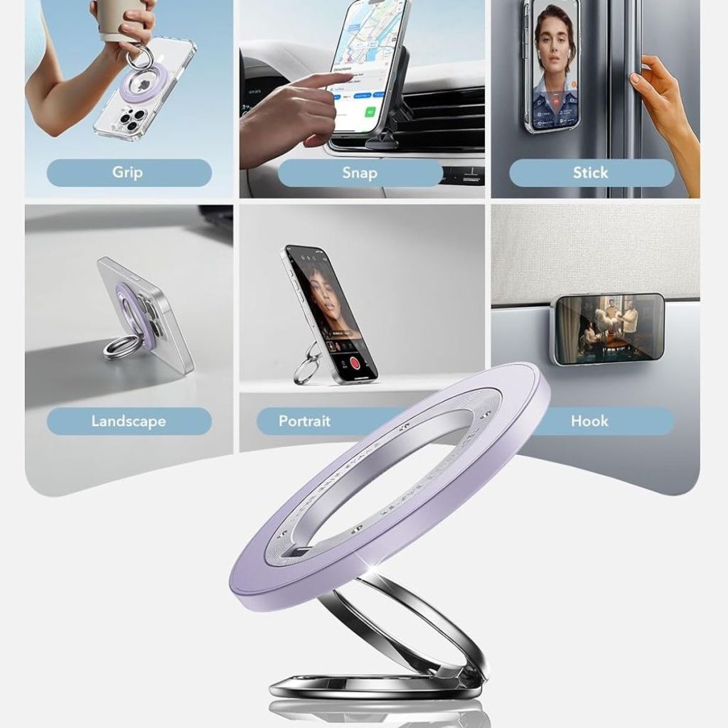 ESR HaloLock MagSafe ringhållare för mobiltelefon – lila