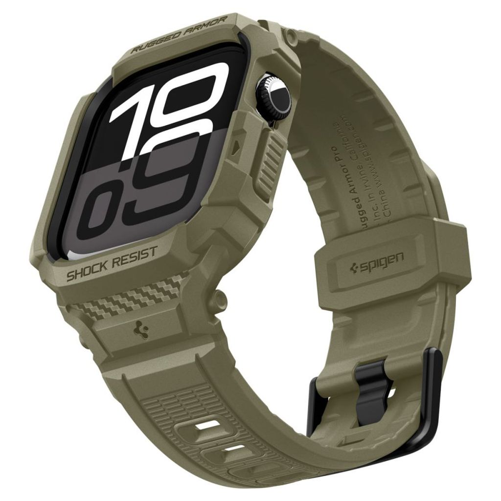 Spigen Rugged Armor Pro Kellonranneke Apple Watch 46mm - Vihreä