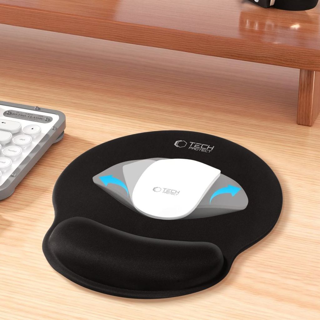 Tech-Protect A200 musematte med håndleddsstøtte – svart