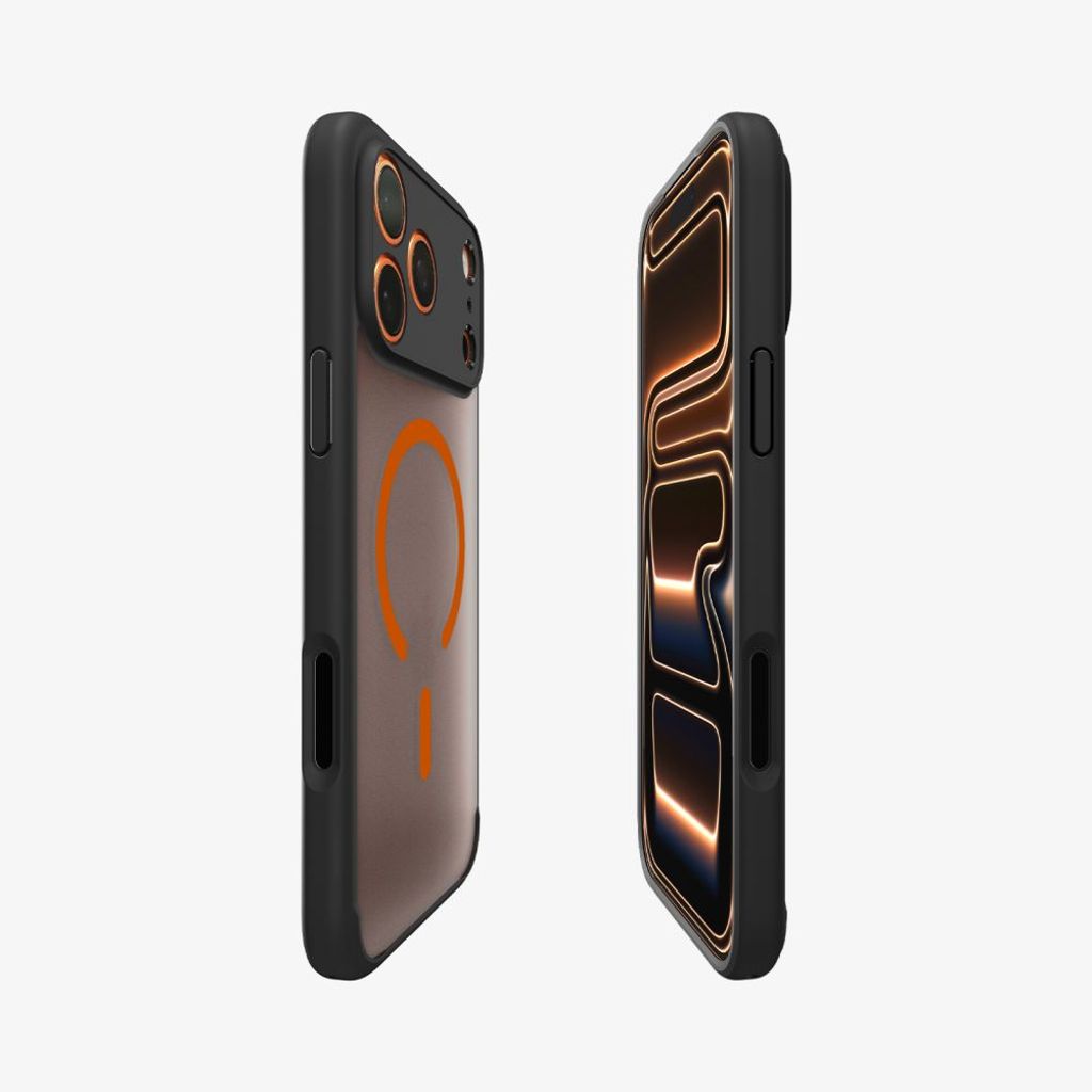 Spigen Ultra Hybrid MagSafe Cover til iPhone 17 Pro Max - Sort/Orange