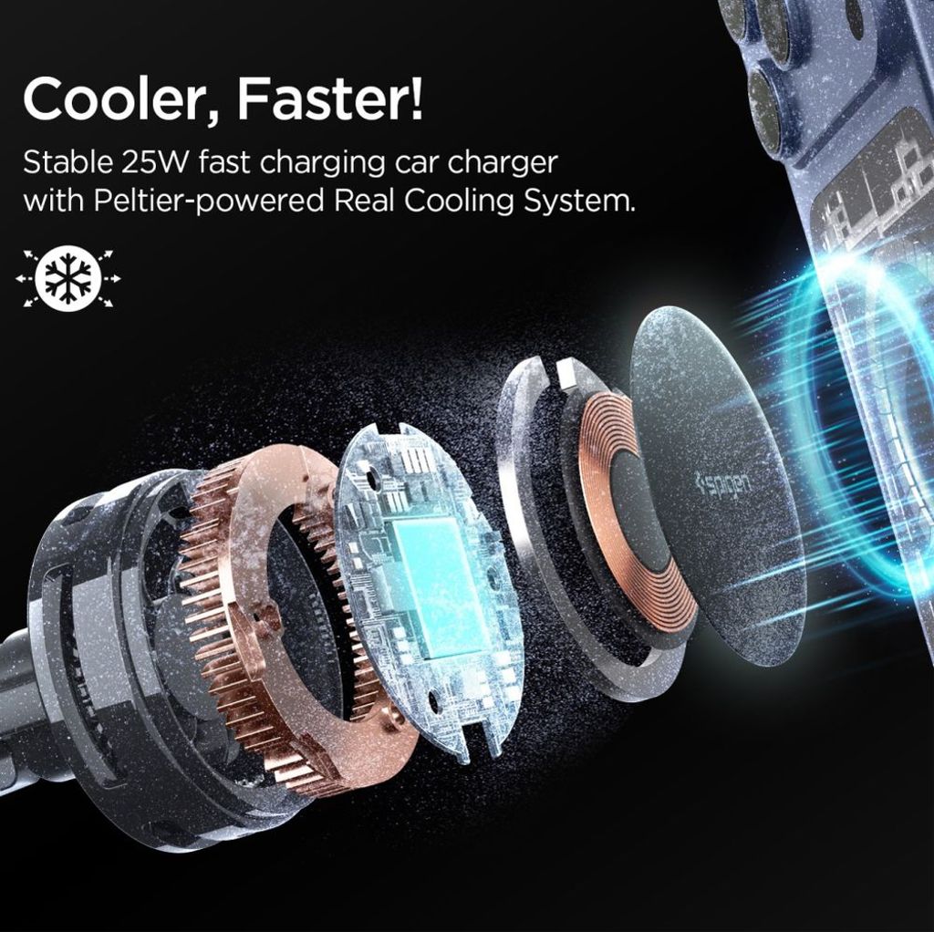 Spigen Essential EV25MFAQ MagSafe biltelefonhållare – svart