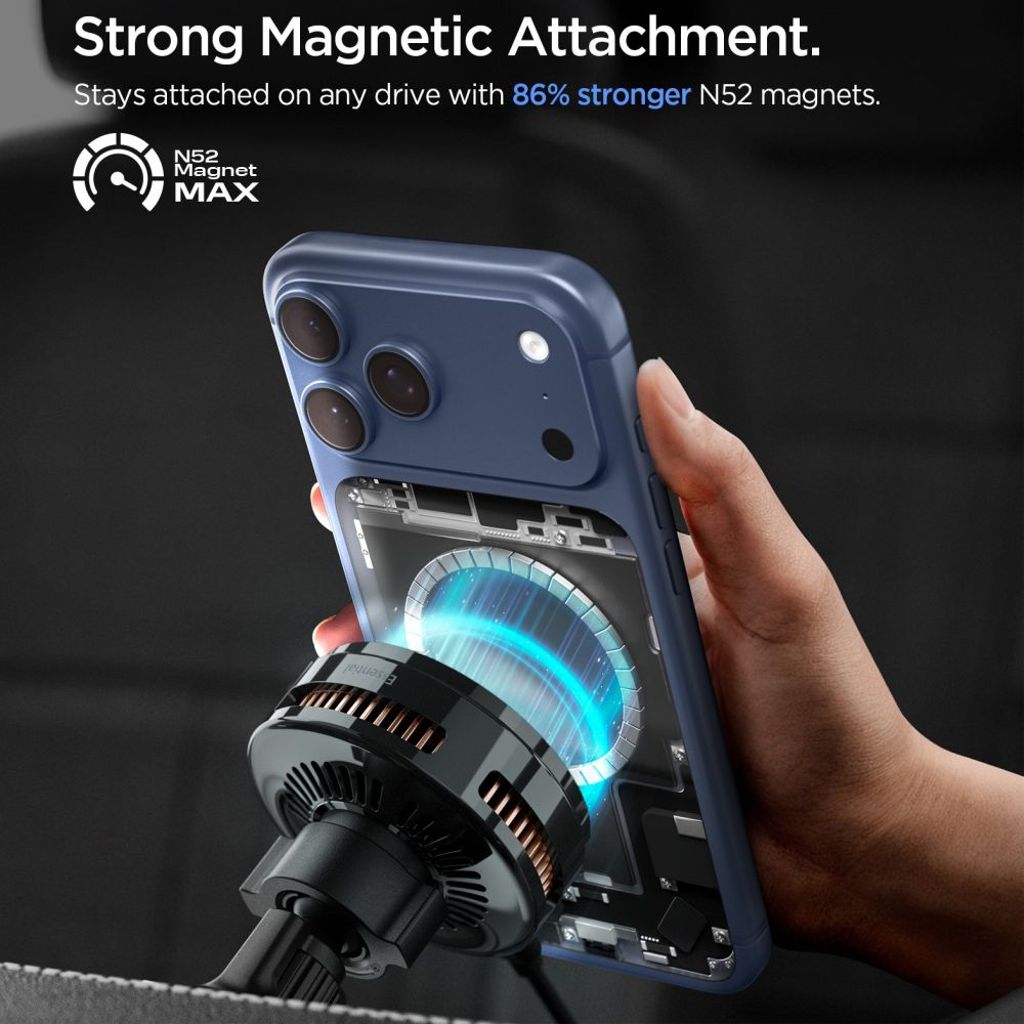 Spigen Essential EV25MFAQ MagSafe biltelefonhållare – svart