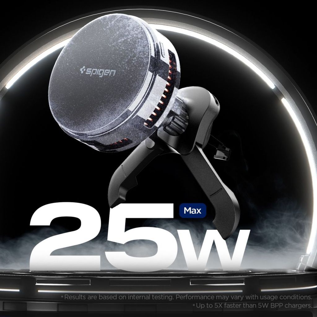 Spigen Essential EV25MFAQ MagSafe biltelefonhållare – svart