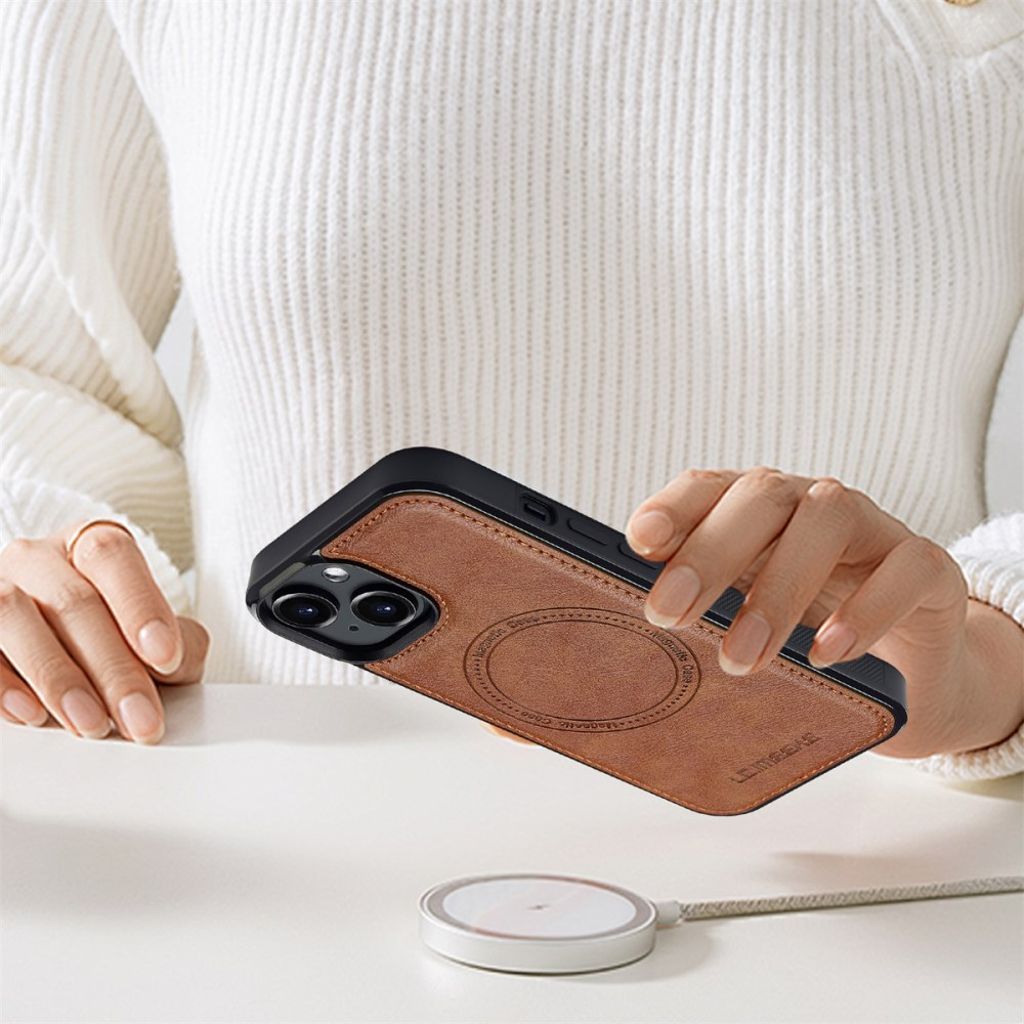 LC.IMEEKE iPhone 13 MagSafe Compatible Case - Brown