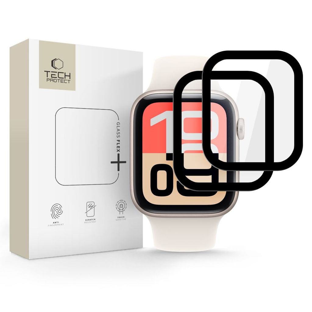 Tech-Protect Glass Flex+ Skjermbeskytter til Apple Watch 40mm, 2-pakning