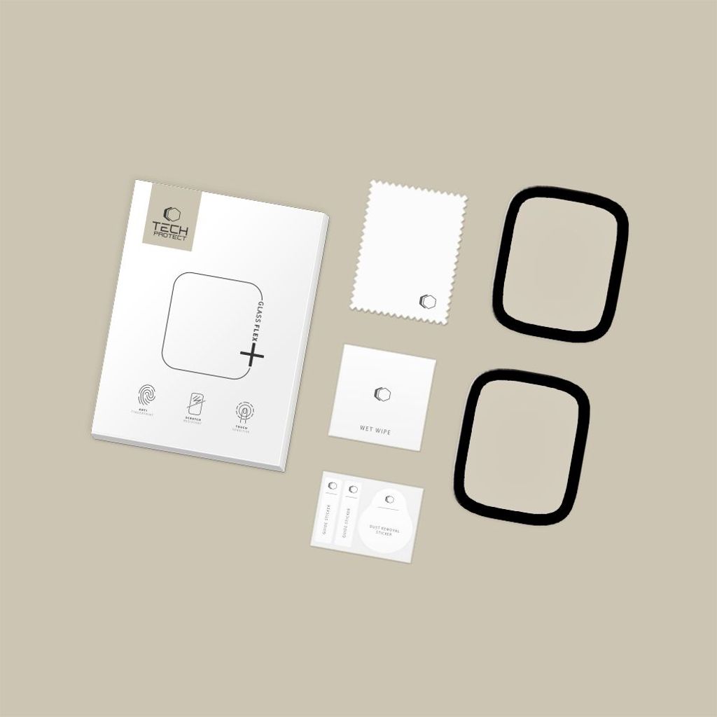 Tech-Protect Glass Flex+ Skjermbeskytter til Apple Watch 40mm, 2-pakning
