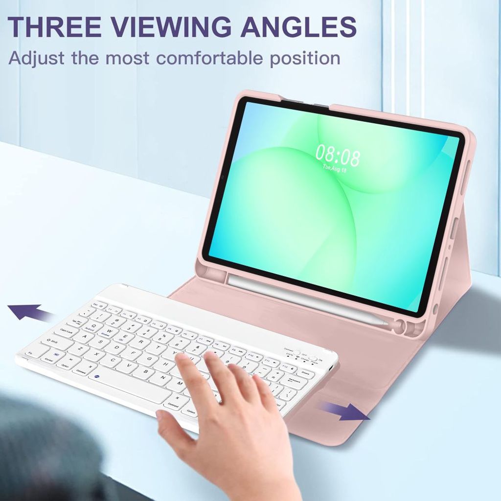 Tech-Protect SC Pen Fodral till Samsung Galaxy Tab A9 Plus/A11 Plus - Rosa