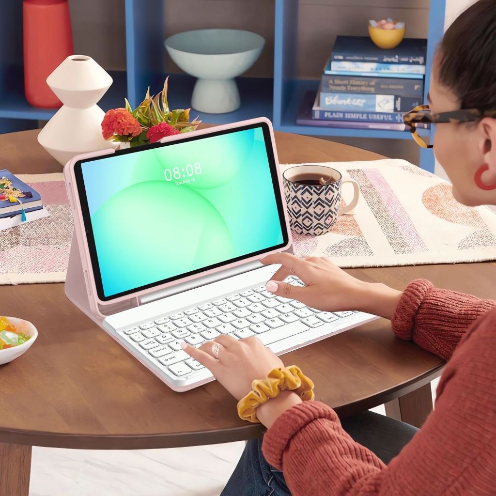 Tech-Protect SC Pen Fodral till Samsung Galaxy Tab A9 Plus/A11 Plus - Rosa