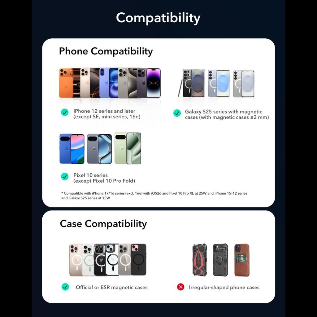 ESR OmniLock Qi2.2 MagSafe Telefonholder med luftventil – Svart