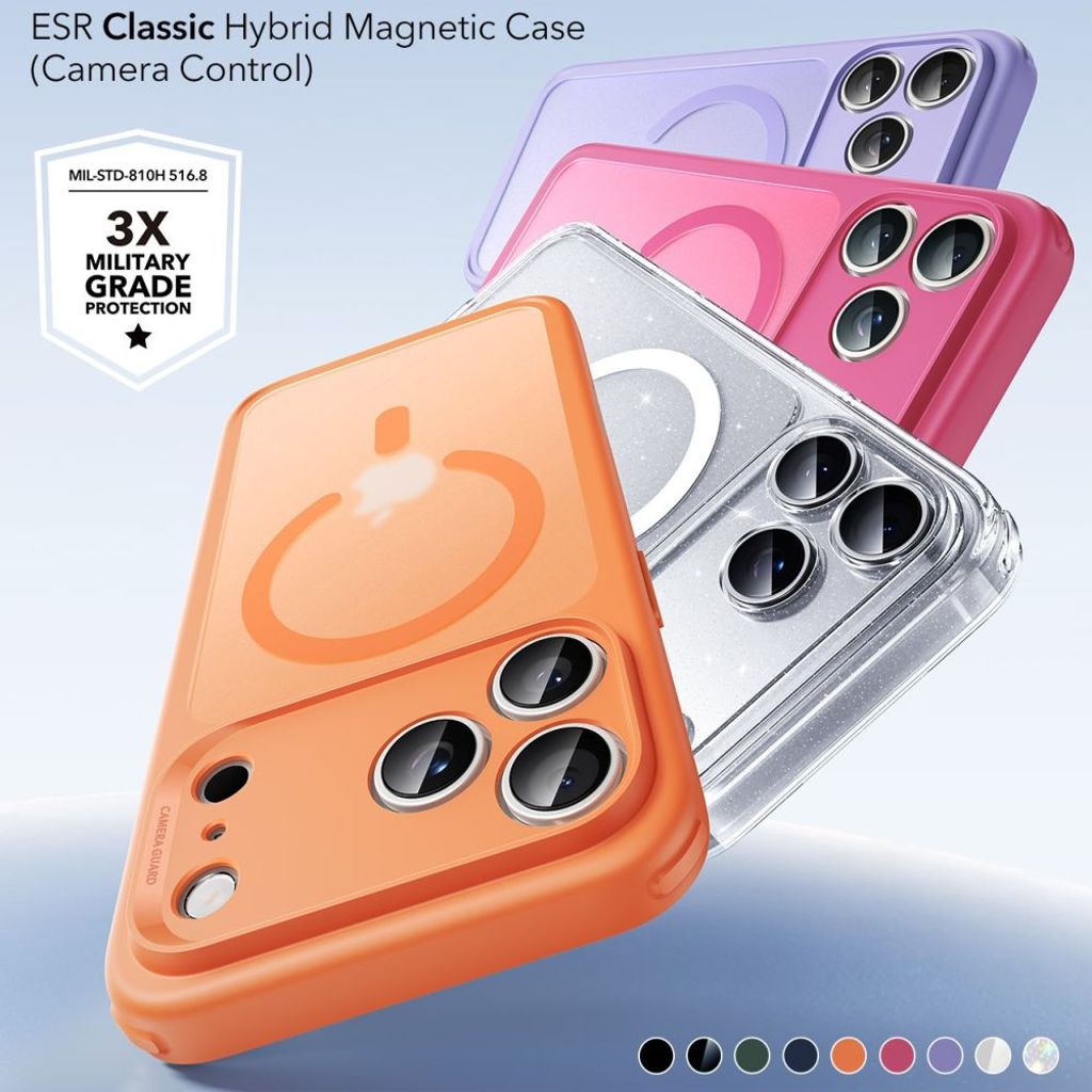 ESR Classic Hybrid MagSafe Cover til iPhone 17 Pro - Transparent Orange