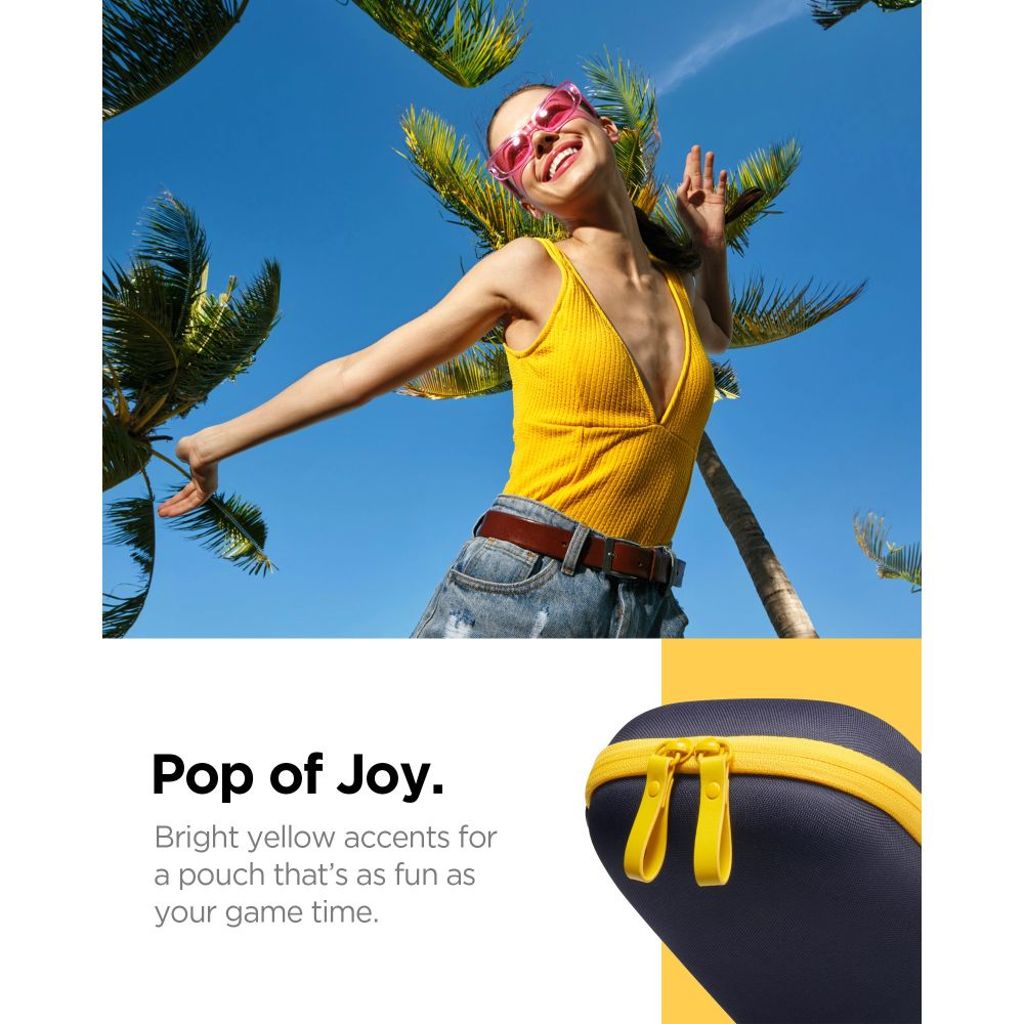 Spigen Nano Pop Pro beskyttelsesdeksel til Nintendo Switch 2 – marineblå/gul