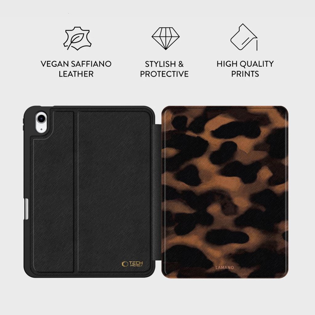 Tech-Protect Lamano Fodral till iPad 10.9" 2022/11" 2025 - Brun/Svart