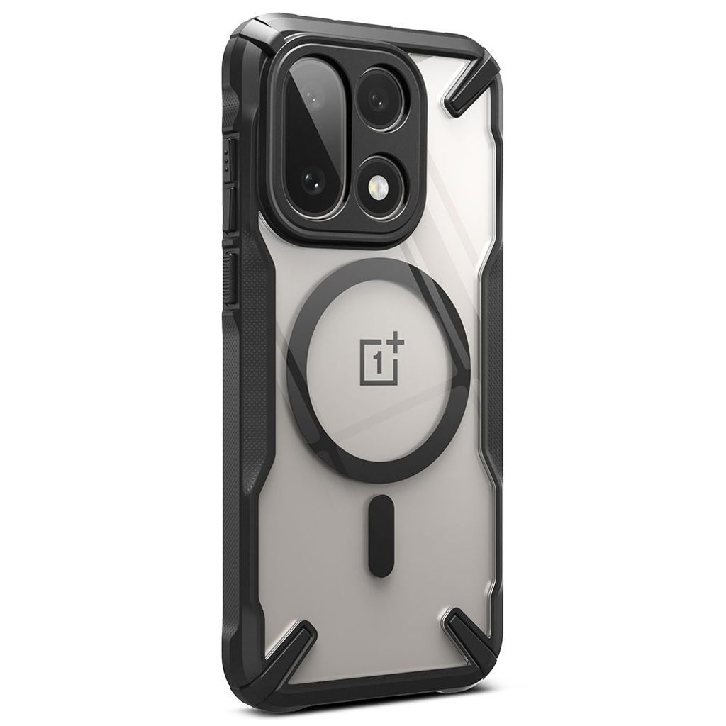 Ringke Fusion X MagSafe -kuori  OnePlus 15:lle - Läpinäkyvä/musta