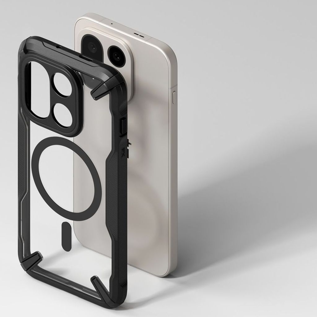Ringke Fusion X MagSafe -kuori  OnePlus 15:lle - Läpinäkyvä/musta