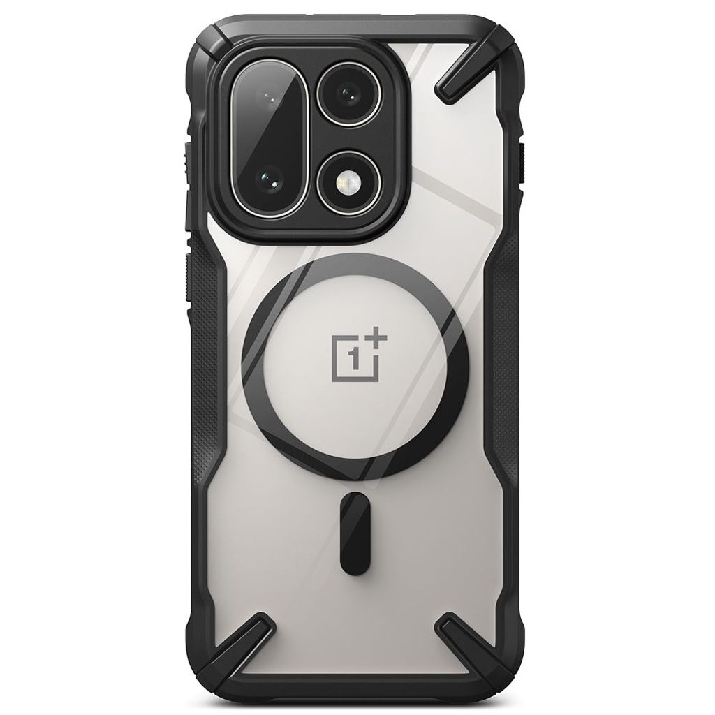 Ringke Fusion X MagSafe -kuori  OnePlus 15:lle - Läpinäkyvä/musta