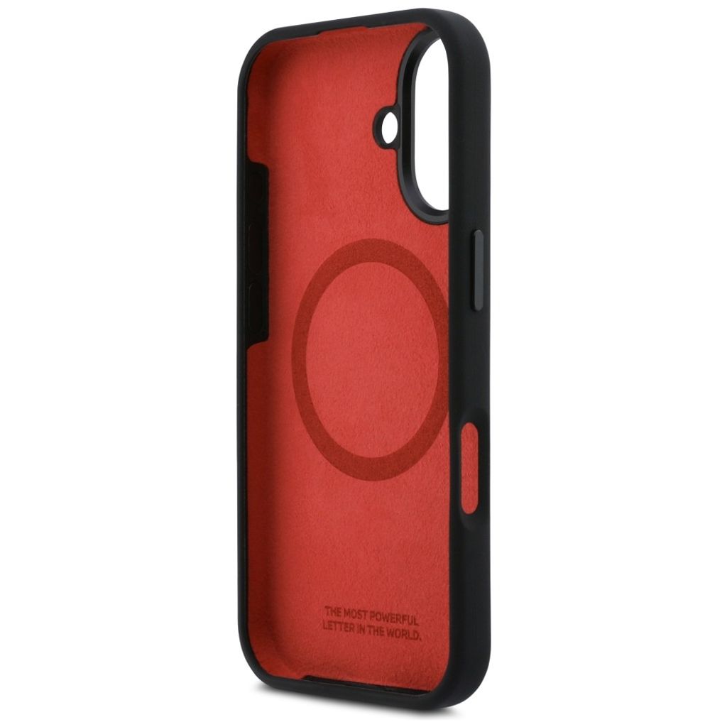BMW M Silicon Horizontal Line MagSafe -kuori till iPhone 17 - Musta