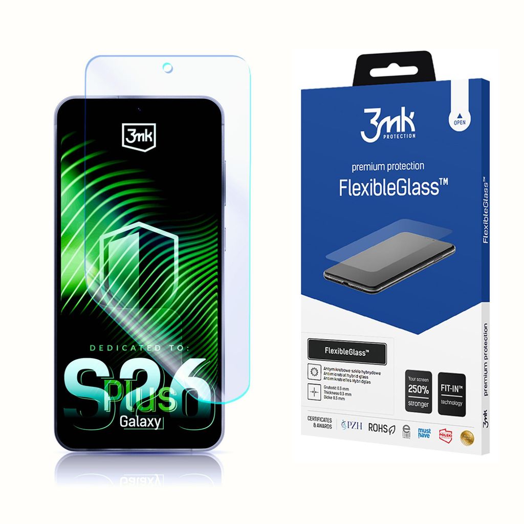 3mk Samsung Galaxy S26 Plus Hybrid Skjermbeskytter - Gjennomsiktig
